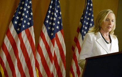 希拉里回應(yīng)訪埃期間遭抗議事件:不過是浪費(fèi)了西紅柿