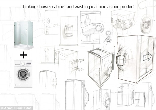 淋浴設(shè)備兼顧洗澡洗衣！土耳其學(xué)生設(shè)計(jì)作品創(chuàng)意十足