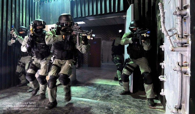 韓國(guó)海軍精銳水下爆破隊(duì)曝光 隊(duì)員個(gè)個(gè)是肌肉男