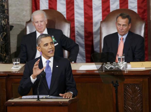 奧巴馬發(fā)表國情咨文 呼吁兩黨團(tuán)結(jié)合作