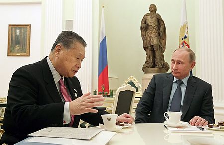 森喜朗晤普京討論島嶼爭(zhēng)議 遞交安倍親筆信(圖)