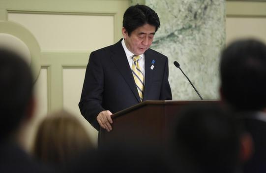 安倍首晤?yuàn)W巴馬 聲稱將繼續(xù)冷靜處理釣魚島問題