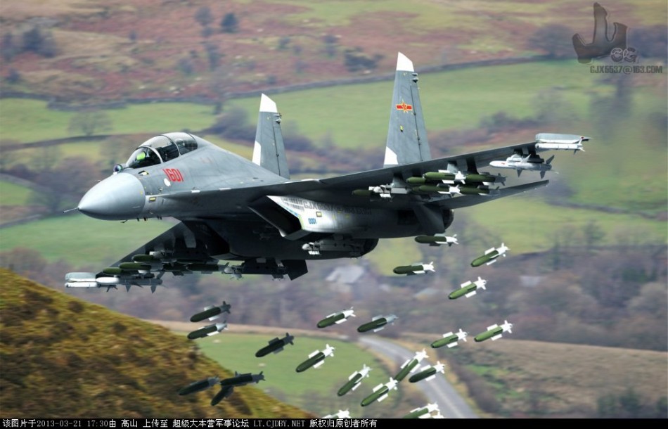 網(wǎng)友制殲-16戰(zhàn)機(jī)密集投彈CG猛圖