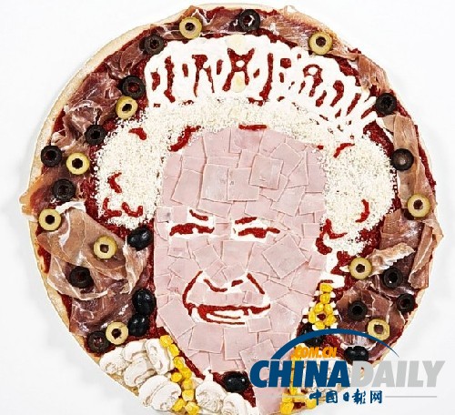 名人臉譜披薩出爐 凱特、辣妹、奧巴馬個個美味