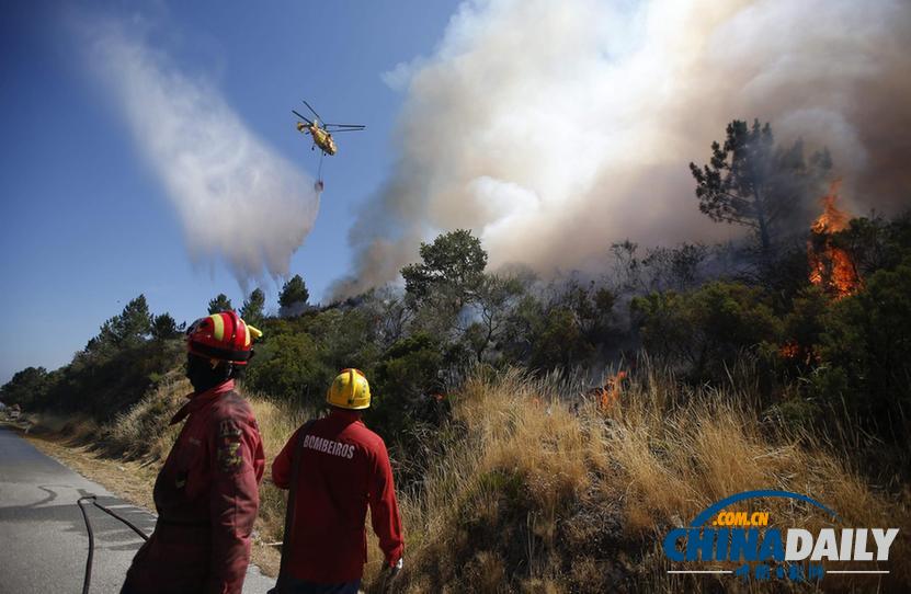 葡萄牙森林火災(zāi)肆虐 數(shù)百名消防員參與滅火