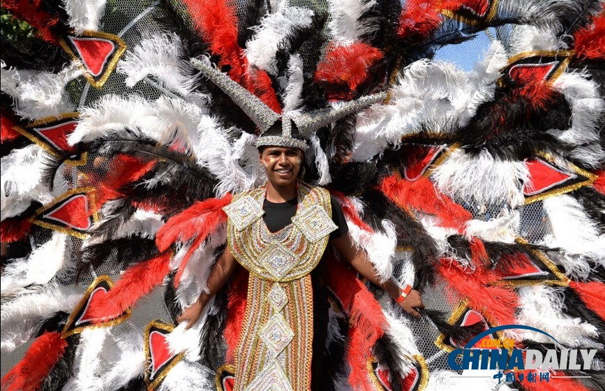 英國諾丁山狂歡節(jié) 陽光、美女匯聚成歡樂海洋（圖）