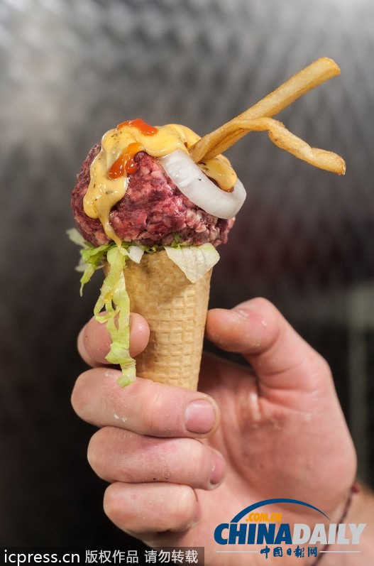 英國推出冰淇淋風(fēng)味漢堡 跨界混搭無與倫比（圖）