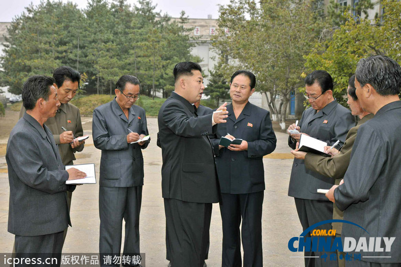 金正恩視察朝鮮人民軍家畜育種場(chǎng)和日用品廠（圖）