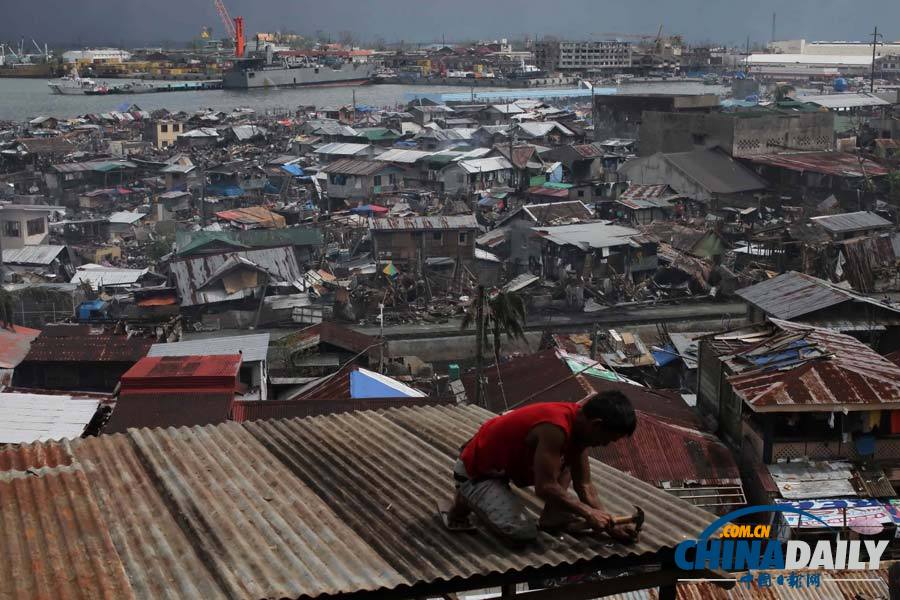 菲律賓塔克洛班民眾開始重建家園