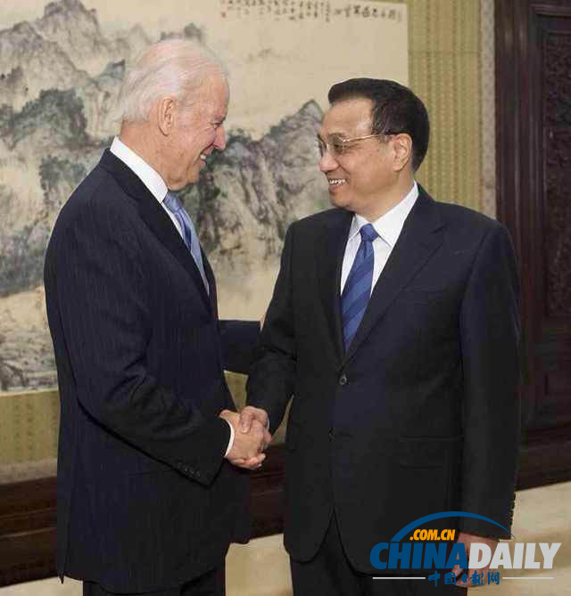 李克強會見美國副總統(tǒng)拜登