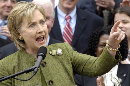 希拉里刷新美政壇籌款紀(jì)錄3個(gè)月攬3600萬(wàn)<br>