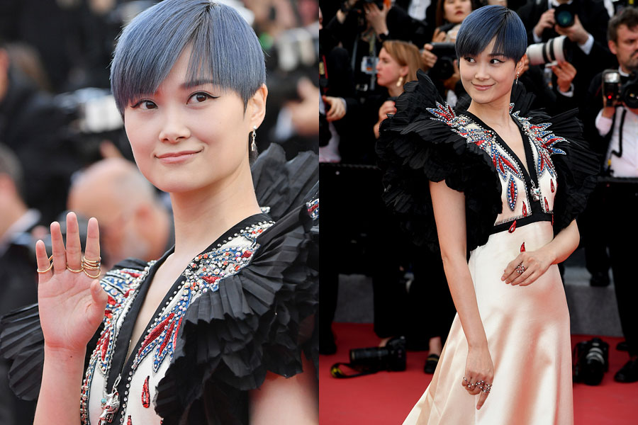 李宇春郭富城領(lǐng)銜中國軍團亮相 戛納紅毯刮起中國風(fēng)（組圖）