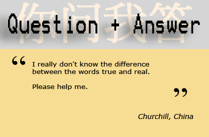 True and Real 真實(shí)的/真正的