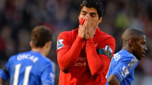 利物浦前鋒蘇亞雷斯因咬人被禁賽十場