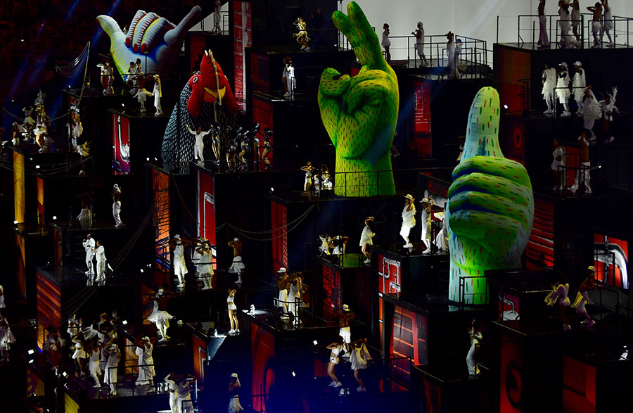 里約奧運(yùn)會(huì)狂歡中開幕