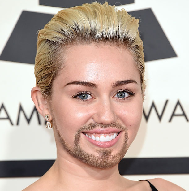 畫上胡子毫無違和感的美艷女星