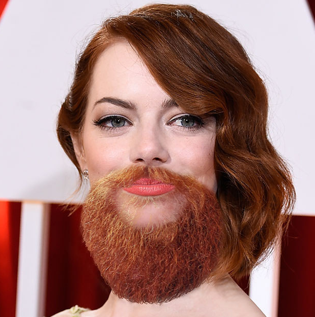 畫上胡子毫無(wú)違和感的美艷女星