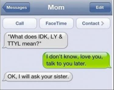 IDK、TTYL、LMAO是什么意思？