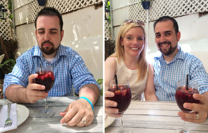 男子旅行拍照有無老婆畫風(fēng)大不同！