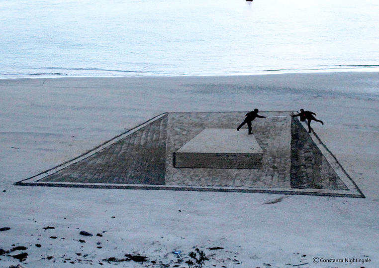 沙灘上的3D藝術(shù)沙畫