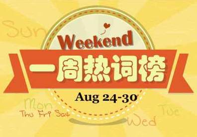 一周熱詞回顧(8.24-8.30)