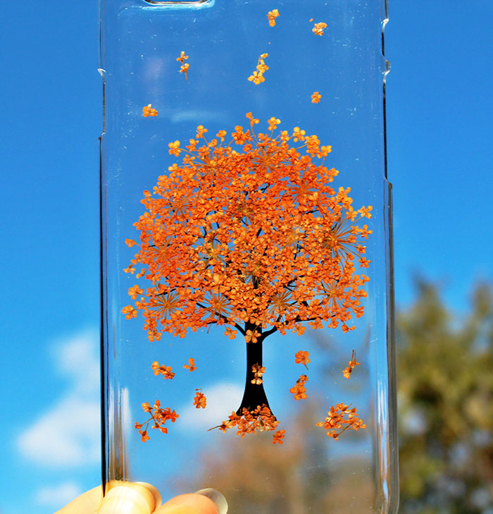 用鮮花做成的手機(jī)殼你見過嗎？（組圖）