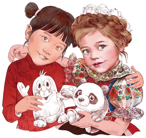 中捷合拍動(dòng)畫片《熊貓和小鼴鼠》開播