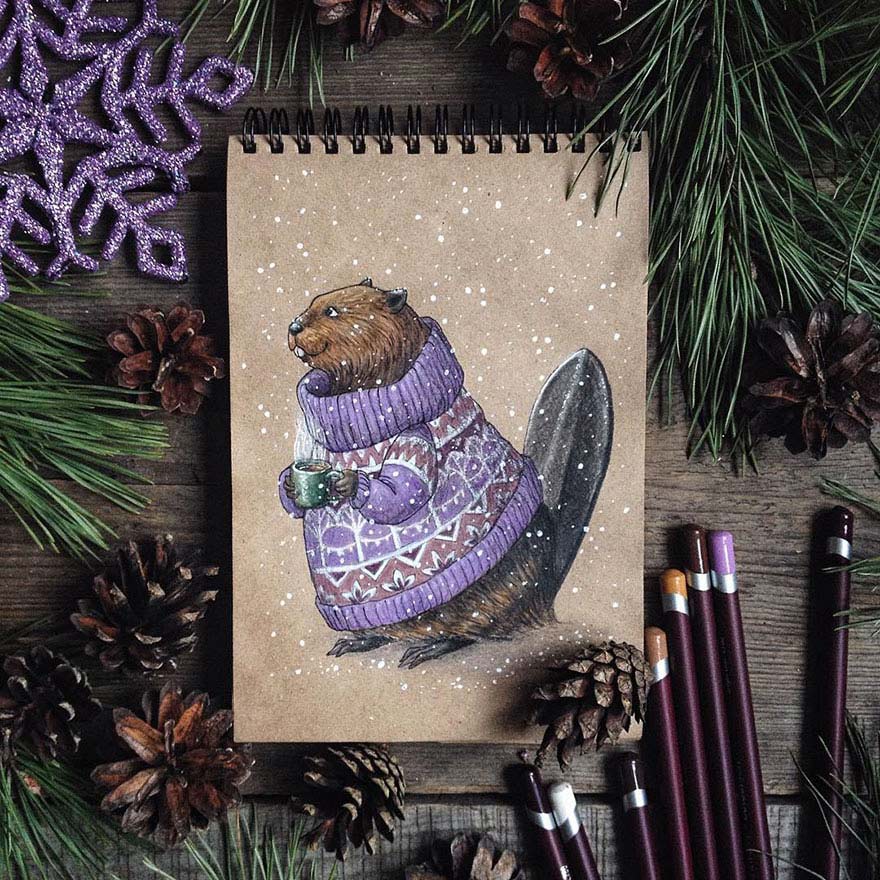 細膩而溫暖：童話主題彩鉛手繪（組圖）