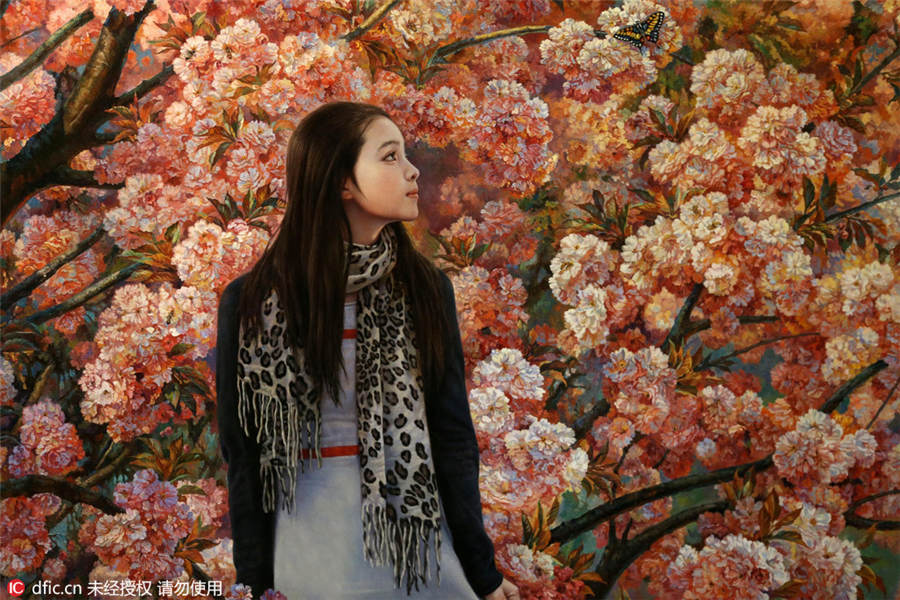 當(dāng)代朝鮮油畫(huà)展南通舉行 唯美浪漫令人震撼（組圖）