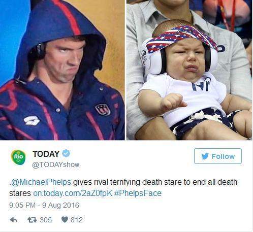 “菲爾普斯臉”爆紅網(wǎng)絡