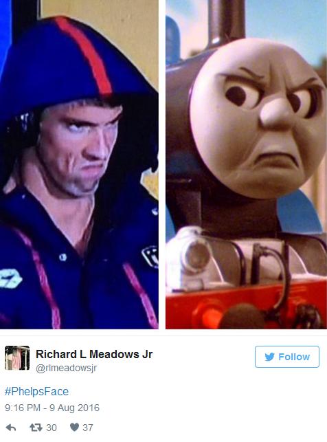 “菲爾普斯臉”爆紅網(wǎng)絡