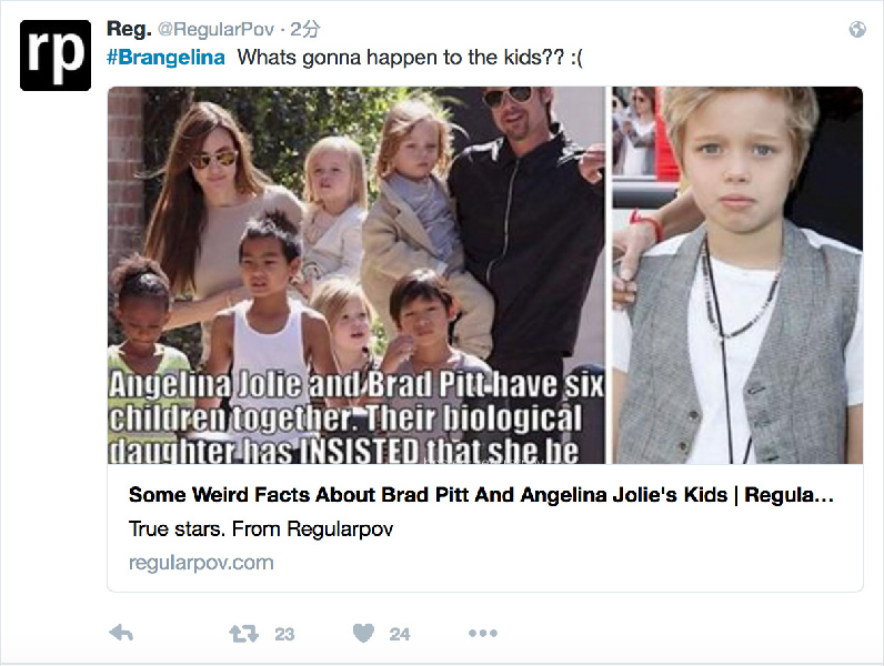 皮特朱莉離婚了，外國網(wǎng)友竟然high上天（組圖）