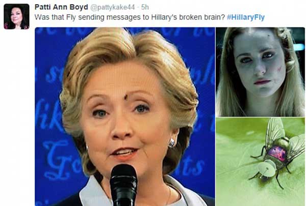 網(wǎng)友炸了：蒼蠅落在臉上也無感，希拉里是機(jī)器人？