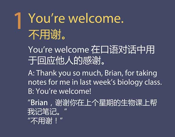 五種英語(yǔ)表達(dá)說(shuō)“不客氣”