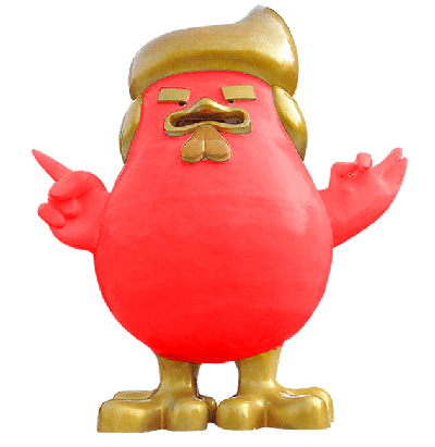 特朗普公雞雕像席卷中國(guó)