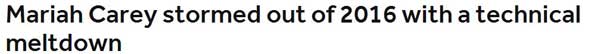 瑪利亞·凱莉跨年夜演砸了!看外媒如何報(bào)道“車禍現(xiàn)場”