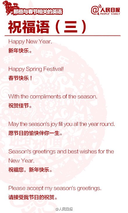 長知識！100個與春節(jié)有關的英文用語