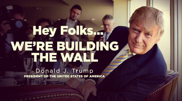 特朗普簽署行政令 美國(guó)版長(zhǎng)城計(jì)劃正式上線