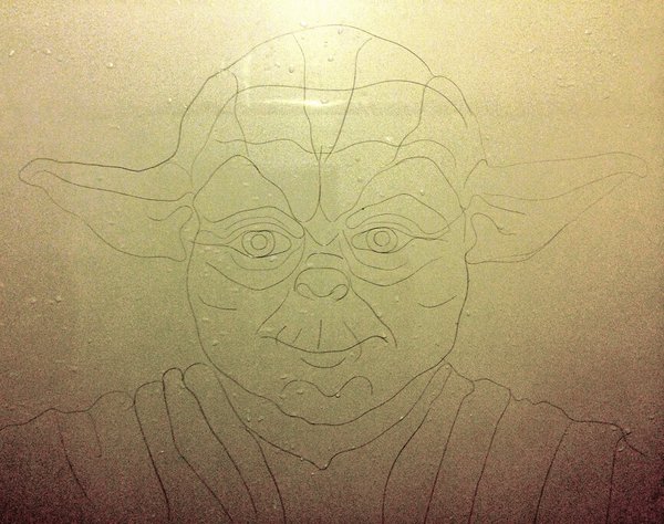 有才！洗澡掉的頭發(fā)拼出肖像畫（組圖）