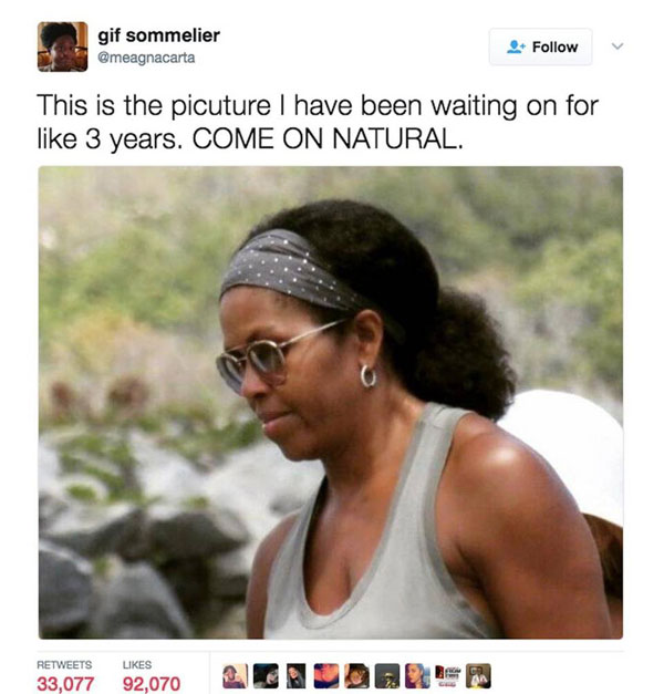 米歇爾•奧巴馬換回自來(lái)卷 新發(fā)型火了！