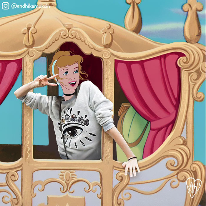 毫無違和感：把迪士尼人物頭P到名人照上（組圖）