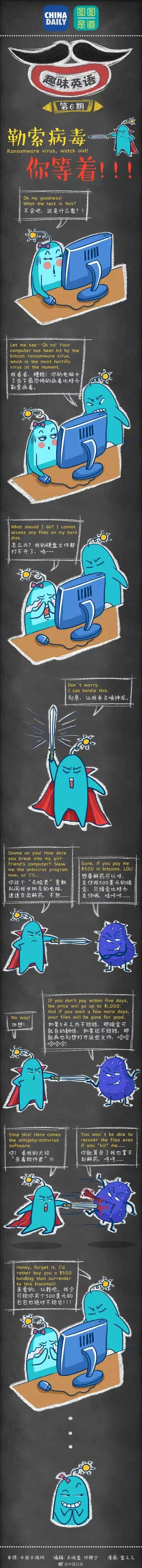 圖圖是道：勒索病毒，你等著?。?！