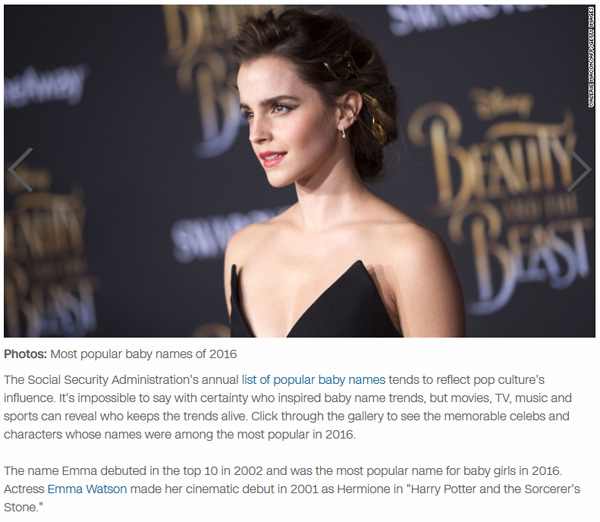 美國(guó)最流行寶寶名 艾瑪、諾亞居首