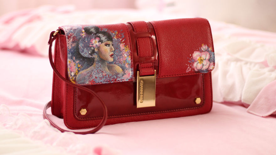 太有才了：美麗手繪掩蓋包包污跡（組圖）