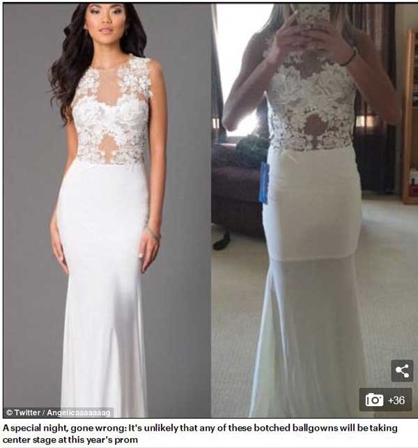 英國(guó)高中生曬網(wǎng)購(gòu)畢業(yè)禮服“賣(mài)家秀”與“買(mǎi)家秀”