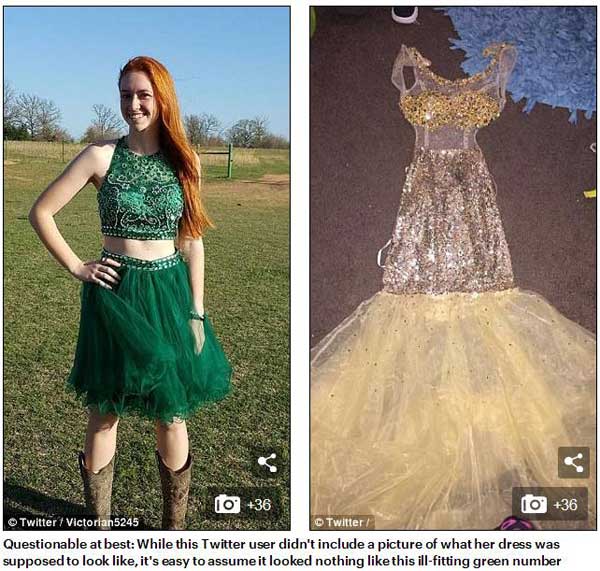 英國(guó)高中生曬網(wǎng)購(gòu)畢業(yè)禮服“賣(mài)家秀”與“買(mǎi)家秀”