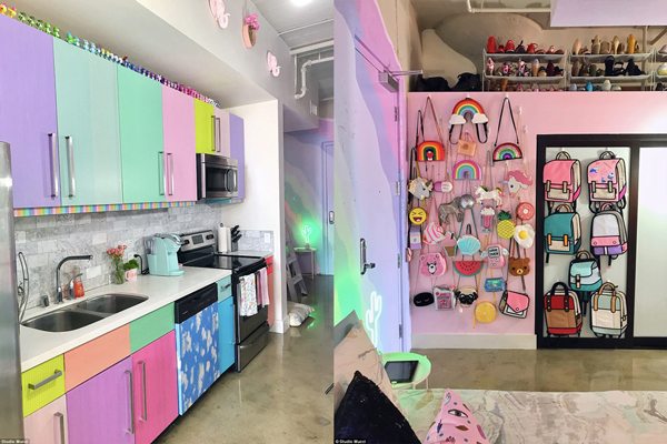 少女心炸裂！好想擁有這間夢幻的“彩虹屋”（組圖）