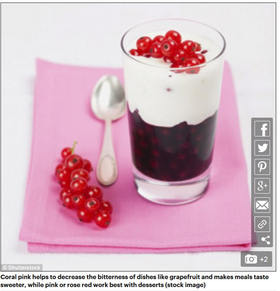 研究:餐巾顏色影響食物口感