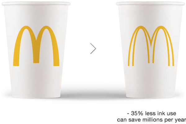 為了節(jié)能環(huán)保，這家公司給眾多品牌的商標(biāo)瘦身