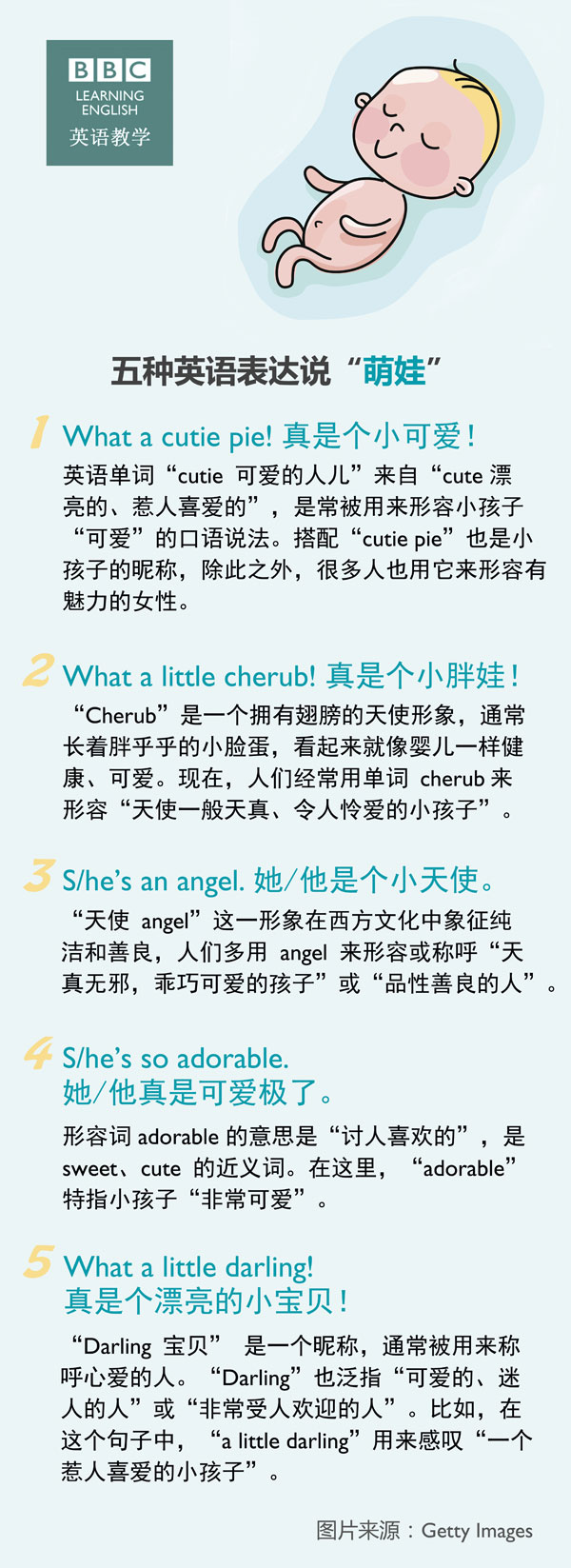 五種英語表達(dá)說“萌娃”